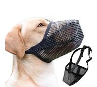 KixMalkinly Dog Muzzle, Muzzles with Adjustable Velcro Straps, Breathable Dog Mask Training for Biting Chewing,Soft Nylon Mesh Muzzle for Small Medium Large Sized Dogs(Black,L)