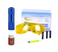 Kixolazr AC Leak Detector Kit, Automotive UV Fluorescent Dye Leak Detection Tool With UV Flashlight & Goggles, Car Air Conditioning Refrigerant Finder For Home Refrigerator