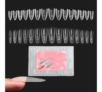 Kixolazr Acrylic Nail Forms | Clear Mold | Double-Ended Oval Nail Forms - for Personal Salon Home Fashion Beauty Manicure Daily Styling