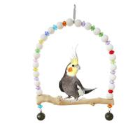 Kixolazr Bird Perch Stand | Wooden Parrot Standing Perch,Cockatiel Cage Hammock Rainbow Bridge Hammock Bird Cage Stand Wooden Parrot Toys