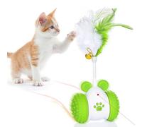 Kixolazr Cat Toys - 360 Degrees Rotating Energy Consuming Game,2000Mah Bell Feathers Wand for Encouraging Exercise Indoor Hunting Home Keeping Entertained Playtime Training