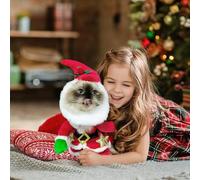Kixolazr Christmas Costume for Cat - Cosplay Clothes with Hat,Christmas Santa Claus Costume | for Party Cosplay Masquerade Theater Performance Festival Celebration Stage Show