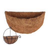Kixolazr Coco Liners For Planters - Half Round Coco Coir Basket Replacement, Natural Fibre Insert For Garden Flower Pots & Hanging Baskets