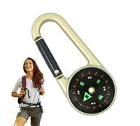Kixolazr Compass with Carabiner, Carabiner Clip On Compass | Pocket Compass with Clear Scale for Exploration, Field Practice, Mountaineering, Hiking, Camping