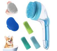 Kixolazr Dog Scrubber for Bath - Dog Shampoo Shower Brush Bubble Maker,Portable Pet Puppy Teeth Cleaning Massaging Washing Tool for Spa Indoor Outdoor Home Camping