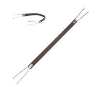 Kixolazr Fire Pit Handle Replacement,Heavy Duty Leather Strap | Ergonomic Handle with Stainless Steel Hooks Portable for Camping Indoor Cookware Outdoor Hiking Table