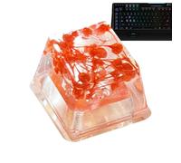 Kixolazr Flower Resin Keycaps - Gypsophila Game Keyboard Keycap,Resin Game Keyboard, Shine Through Translucent, R4, Esc For Mechanical Keyboard, Eternal Flower
