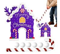 Kixolazr Gingerbread Golf Game - Christmas Candy Cane Game Set | Interactive Golf Toy Set - for Party Holiday Gathering Outdoor Indoor Family Yard Celebration Living Room Camping Picnic