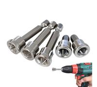 Kixolazr High Magnetic Screwdriver Drill Bit Set | Power Bits Set of 5,Multi-Functional Precision Positioning Drills for Furniture Metalworking Woodworking Plumbing Roofing