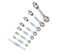 Kixolazr Kitchen Measuring Spoons - 8 Piece Double-Ended Magnetic Powder Scoop | Stainless Steel Spoon Measuring Set - for Cooking Baking Sugar Powder Salt Seasoning Coffee Tea Kitchen Home Apartment