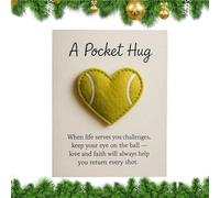 Kixolazr Memorial Ornament | Heart-Shaped Decoration With Giftcard | Tennis-Themed Keepsake Ornament - for Men Women Boys Youth Teens Grandma Grandpa Wife Husband Son Daughter Family Friends