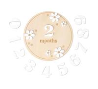 Kixolazr Month Markers for Babies - Wooden Baby Month Memorial Board - Baby Monthly Board Signs Cards, Wooden Baby Month Boards for Baby Growth,