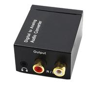 Kixolazr Optical to Analog Converter - Digital Coaxial Fiber Optic Analog Output Converter - 3.5mm Jack, Optical Coaxial Digital Audio for Home Cinema