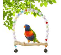 Kixolazr Parrot Perch Stand,Wooden Parrot Standing Perch | Cockatiel Cage Hammock Rainbow Bridge Hammock Bird Cage Stand Wooden Parrot Toys