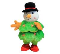 Kixolazr Singing Snowman Toy - Singing Dancing Christmas Stuffed Toy - Christmas Interactive Lighted Musical Plush Doll Decor for Apartment Office Bedroom Party Hotel Car Interior