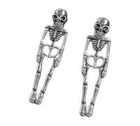 Kixolazr Skull Earrings,Dress Up Costume Skeleton Dangle - Halloween Skull Dangle Earrings for Girls Women Outdoor Date Birthday Party Cosplay
