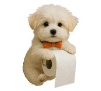 Kixolazr Toilet Roll Holder | Dog Tissue Holder for Bathroom,Wall Mount Roll Dispenser Storage Stand, Room Decor Cute Rack for Kitchen Bathroom Hotel RV