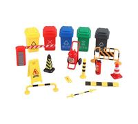 KIXZSAZ 1/36 Mini Traffic Model Promotes Creative Learning Opportunities In Children Through Engaging Scenery Building Adventures Garbage Classification Curbside Trash Recycle Can , 17 pcs , 15x13x8cm
