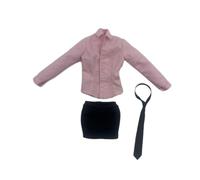 KIXZSAZ 1/6 Scale Doll Apparel for Creative 12inch Action Figure Clothes Stylish Shirt and Skirt Accessory for Kids 1:6 Doll Shirt Skirt Tie Decor Accessory/Figure Clothes Miniature Outfits 12inch