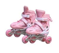 KIXZSAZ 1 Pair 2 in 1 Skates Shoes Adjustable Inline Roller Kids Indoor Outdoor Skating Training Practice Equipment Boys Girls, Pink S