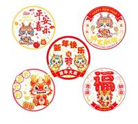 KIXZSAZ 10pcs Eye-catching Window Decals Stickers For Chinese Window Decorations PVC Happy New Year Stickers Celebration, A, 28 * 35cm