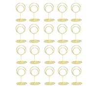 KIXZSAZ 20pcs Elegant Double Circle Photo Holder Not Easily Deformed Or Broken Metal Business Card Holder Metal Message