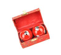 KIXZSAZ 2pack/lot Baoding Balls with Box Chinese Vintage Health Balls for Relaxation Chinese Baoding with Box, Red Tai Chi