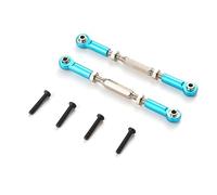 KIXZSAZ 2pcs/set Front/Rear Steering Link Rod For AXIAL 1/10 Rock Racer AX90026 Upgraded Parts Desert Buggy Hop-ups for Off-Road, Blue