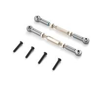 KIXZSAZ 2pcs/set Front/Rear Steering Link Rod For AXIAL 1/10 Rock Racer AX90026 Upgraded Parts Desert Buggy Hop-ups for Off-Road, Silver