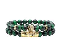 KIXZSAZ 2piece Luxury Gifts For Men Handmade Leather Bracelet All Occasions Copper Luxury GiftsFor Men Fashion Bracelet, golden 1