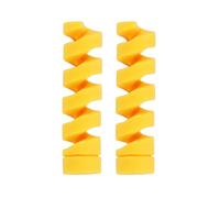 KIXZSAZ 2piece Recharger Cable Protector - Durable Silicone Spiral Prevents Cable Breaking And Twisting Silica Gel Spiral Cable, yellow