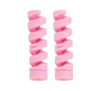 KIXZSAZ 2piece Recharger Cable Protector - Durable Silicone Spiral Prevents Cable Breaking And Twisting Silica Gel Spiral Cable, pink