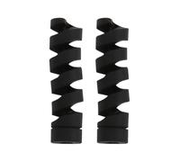 KIXZSAZ 2piece Recharger Cable Protector - Durable Silicone Spiral Prevents Cable Breaking And Twisting Silica Gel Spiral Cable, black