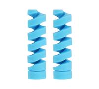 KIXZSAZ 2piece Recharger Cable Protector - Durable Silicone Spiral Prevents Cable Breaking And Twisting Silica Gel Spiral Cable, blue