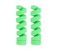 KIXZSAZ 2piece Recharger Cable Protector - Durable Silicone Spiral Prevents Cable Breaking And Twisting Silica Gel Spiral Cable, green