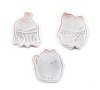 KIXZSAZ 3 Pieces Halloween Die Mold Cake Baking Tool Stamp Slicer DIY Pressing Printing Decorating Tools Party Wedding Gadgets, Type 2