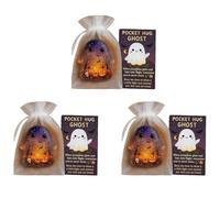 KIXZSAZ 3 Support Ghosts Card 2025 New Cute Charm, Encouragement Ghosts Decoration Material Lightweight, Halloween Inspirational