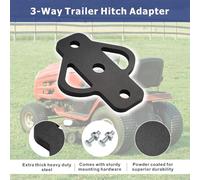 KIXZSAZ 3-Way Trailer Hitch Adapter Receiver Hitch Easy To Install Towing Lawn Mower Three Way ATV Attachments