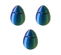 KIXZSAZ 3pcs Dragon Egg Toy Unique 3D Printed Dragons For Creative Play Making Decorative Piece For Home Or Office. Unique Also, Blue and green, 5.2 * 5.2 * 6.8cm