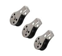 KIXZSAZ 3Pcs Pulley Rope Block Wire Stainless Steel Lifting Hanging Towing Wheel Crane Canoe Boat Anchor Swivel Accessories