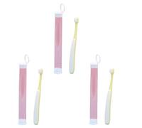 KIXZSAZ 3pcs/Set Cats and Small Dogs Toothbrush Plastic Handle for Easy Cleaning ABS Dog Tooth Brush Mini Toothbrush, Yellow