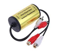 KIXZSAZ 4 Channel Audio Noise Filter Suppressor Provides Peaceful Sounds In Car Audio Home Stereo With Ground Loop Isolator Ground Loop Isolator With Male Female Connector