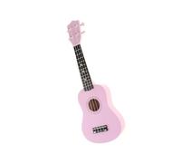 KIXZSAZ 4-String Beginner s Ukulele Authentic Hawaiian Style Musical Instrument, Pink, 21 Inch