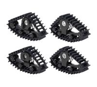 KIXZSAZ 4pcs/set Snow Tires Sets Simulate Carload Tracks Wheel Sandmobile Conversion 4Pcs For 1/18 RC Crawler Car T RX-4M, Black, XZ-001BL