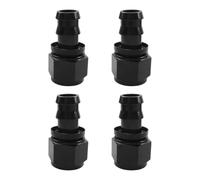 KIXZSAZ 4piece Universal Aluminum Oil Fuels Fitting - Sturdy and Durable Wide Application Easy Installation Oxidation, Black, AN10 0 Degree