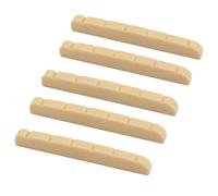 KIXZSAZ 5 Pieces 42mm 6 Strings Acoustic Guitar Bone Bridge Good Intonation Clarity Clear Sound Upper Saddle Nut Easy Installment Folk