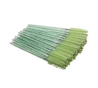 KIXZSAZ 50 Pieces Eyelash Brush Multicolored Exquisite Women Accessories Valentine's Day Sweet Eyebrow Tweezer Brow Brushes, Crystal Rod/Green