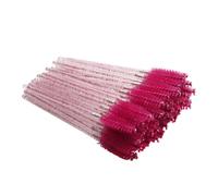 KIXZSAZ 50 Pieces Eyelash Brush Multicolored Exquisite Women Accessories Valentine's Day Sweet Eyebrow Tweezer Brow Brushes, Crystal Rod/Rose Red