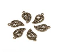 KIXZSAZ 50 Pieces Shaped Decor Elegant Leaves Decoration DIY Crafting Pendant Ornament Handmade Handicraft Accessories, Bronze