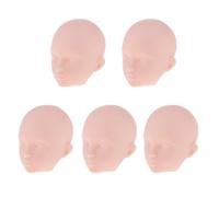 KIXZSAZ 5PCS Charming Skin Tone Doll Heads For 1/6 Dolls Practicing Makeup Head Male Sculpt
